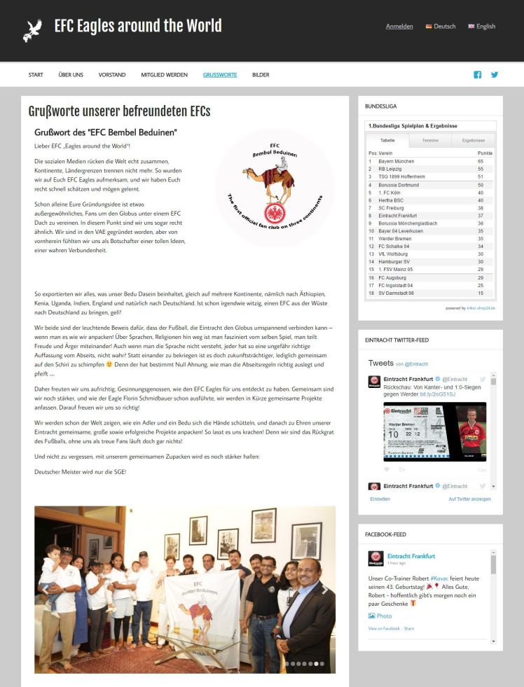 Grußwort - EFC Eagles